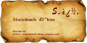 Steinbach Ákos névjegykártya