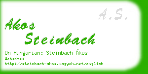 akos steinbach business card