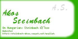 akos steinbach business card